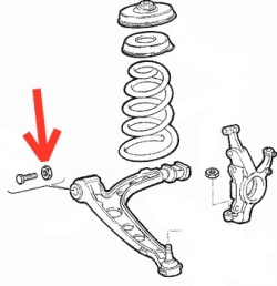 ECC15503811 - Nut Lower Strut or Trailing Arm Pivot or Wishbone