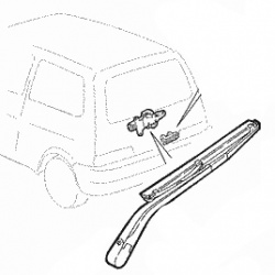 ECC46438001 - REAR WIPER ARM & BLADE - CINQUECENTO