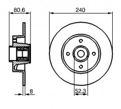 ECC7701207823 - Rear Brake Disc - Clio Megane Modus