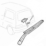 ECC46438001 - REAR WIPER ARM & BLADE - CINQUECENTO