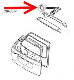 ECC697985 - Circlip For Tailgate Gas Strut