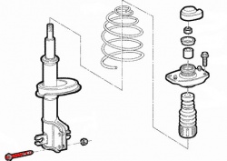 ECC7676615 - Bolt Front Strut to Hub Carrier