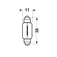 ECCCIT265 - Bulb Festoon Interior Lamp - 12v 10w