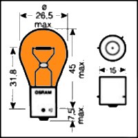 ECCCIT7507 - Bulb Indicator (Orange) - 12v 21w