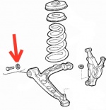 ECC15503811 - Nut Lower Strut or Trailing Arm Pivot or Wishbone