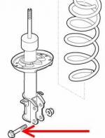 ECC51736811 - Bolt Front Strut to Hub Carrier