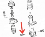 ECC7711716 - Bolt Front Strut to Hub Carrier