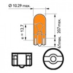 ECCCIT501A - Bulb Side Repeater Indicator Lamp Amber - 12v 5w